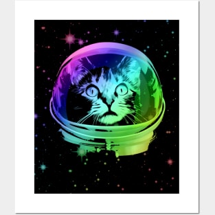 Cat Astronaut In Space Posters and Art